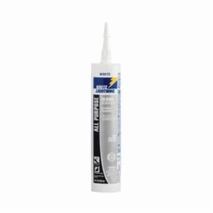 Sherwin-Williams® W11121010 White Lightning® All Purpose Adhesive Sealant, 10 oz Cartridge, Clear, Silicon Rubber Base