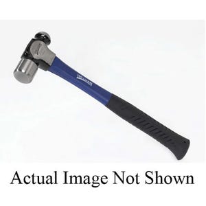 Williams® Ball Pein Hammer, 13 in OAL, 1-7/8 in Face Dia, 16 oz Head, Drop Forged Steel Head, Fiberglass Handle, Cushioned Grip