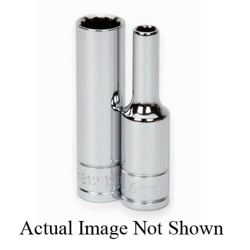 Williams® JHW31807 Socket, Supertorque®, Metric, 3/8 in Drive, Deep Socket, 7 mm Socket, 2-1/2 in OAL, 5/8 in Opening Depth