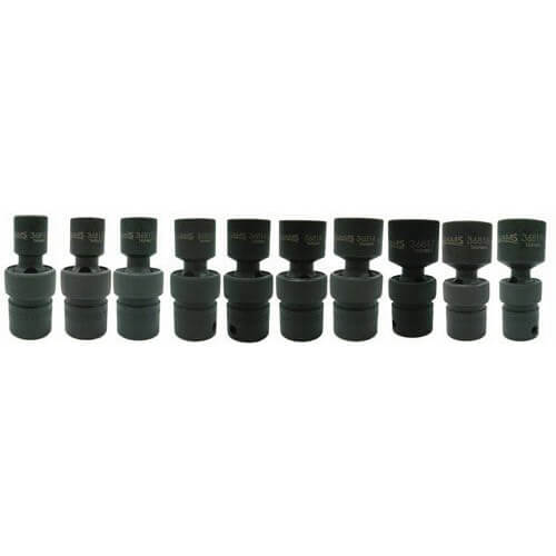 Williams® JHW36910 Impact Socket Set, Supertorque®, Metric, 10 pc, 6 Points, Included Socket Size: 10 mm, 3/8 in Drive