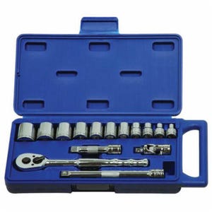 Williams® JHW50663 Socket and Drive Tool Set, Supertorque®, Imperial, 3/8 in Drive, Pear Head Shape, 6 Points, 15 pc