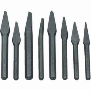 Williams® CS-8 Heavy Duty Chisel Set, Cape/Diamond Point/Round Nose, 3/16 to 3/8 in Chisel, 8 pc