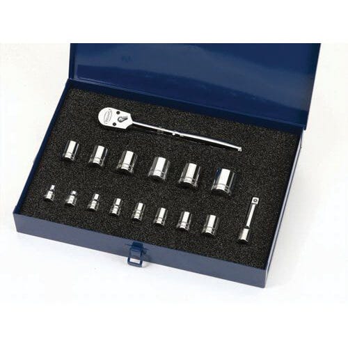Williams® Msb-16F Supertorque® Socket and Drive Tool Set, 16 pc, Chrome Vanadium Steel