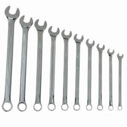 Williams® MWS-5A Supercombo® Combination Wrench Set, Metric, 10 pc, 7 to 17 mm, High Polished Chrome