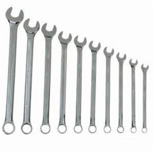 Williams® MWS-5A Supercombo® Combination Wrench Set, Metric, 10 pc, 7 to 17 mm, High Polished Chrome