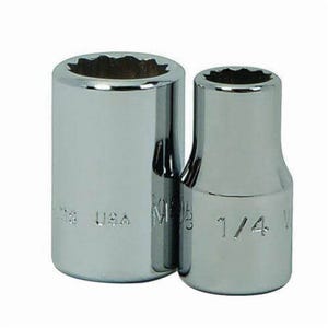 Williams® M-1208 Supertorque® Socket, 1/4 in, 1/4 in Shallow Length Socket
