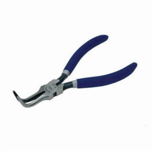 Williams® PL-126C Chain Nose Plier, 1-1/4 in L, Curved/Serrated/Thin Bent Steel Jaw, 6-1/4 in OAL