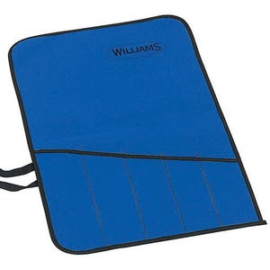 Williams® R-23A Roll Pouch, 8-Pocket, 26 in H x 23-1/4 in W, Use with Extension, Ratchet and Wrench, Blue