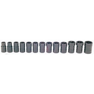 Williams® JHWTSCS3813 Socket Set, Series: Turbosocket®, Imperial/Metric, 13 pc, 3/8 in Drive, Clip Rail