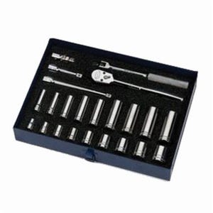 Williams® WSB-23HF Supertorque® Socket and Drive Tool Set, 23 pc, Chrome Vanadium Steel
