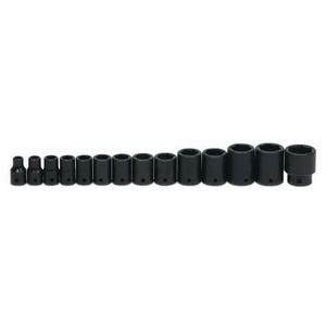 Williams® JHWWS-4-14 Impact Socket Set, Supertorque®, Imperial, 14 pc, 6 Points, Included Socket Size: 3/8 in, 1/2 in Drive