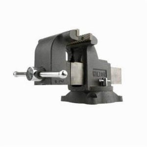 Wilton® WS6 Shop Vise with Swivel Base, Serrated Jaw, 6 in Jaw Opening, 6 in W Steel Jaw, 3-1/2 in D Throat
