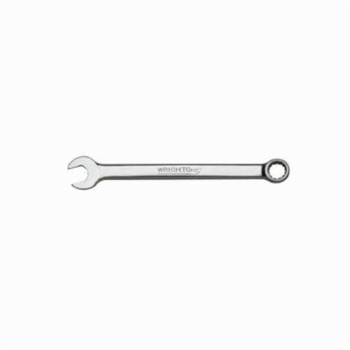 WrightGrip™ 1124 Flat Stem Combination Wrench, 3/4 in, 12 Points, 15° Offset, 10-3/64 in OAL, Satin, ASME B107.100