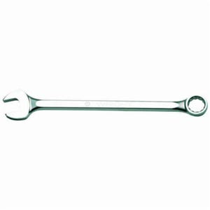 WrightGrip™ 11-70MM Flat Stem Heavy Duty Combination Wrench, 70 mm, 12 Points, 15° Offset, 755.65 mm OAL, Industrial Black