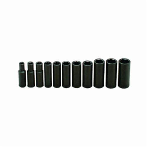 Wright® 412 Impact Socket Set, 11 pc, Alloy Steel, Black Oxide