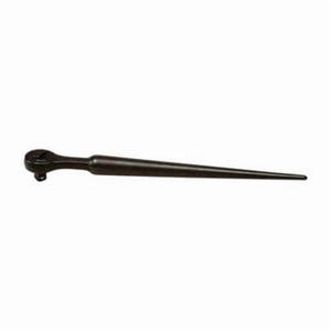 Wright® 4428 Double Pawl Construction Spud Ratchet, 1/2 in Drive, Round Head, 15 in OAL, Forged Alloy Steel, Black, ASME B107.10M