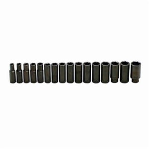 Wright® 467 Impact Socket Set, Metric, 6 Points, 1/2 in Drive, 16 pc, Included Socket Size: 10 to 27 mm