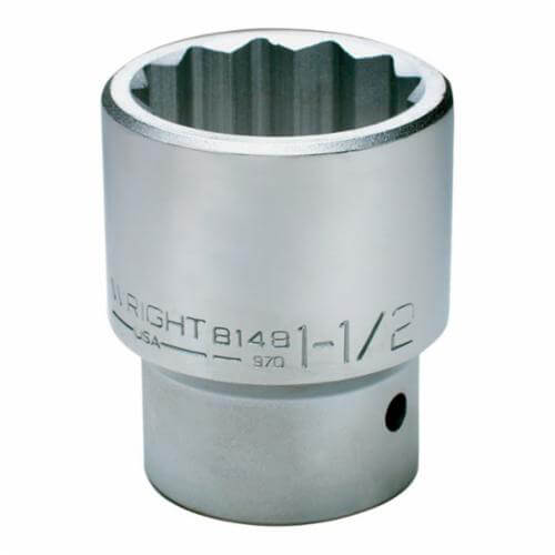 Wright® 8188 Shape III Standard Length Socket, 1 in Square Drive, 2-3/4 in, 12 Points