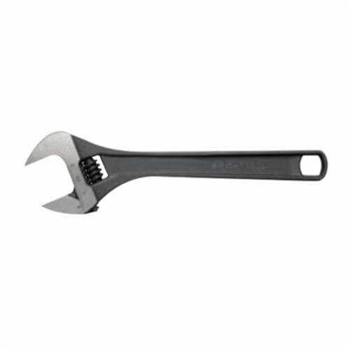 Wright® 9AB08 Adjustable Wrench, 1-1/8 in, 8 in OAL, Steel Body, Steel, Industrial Black