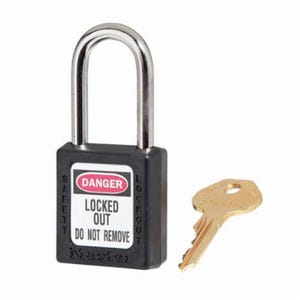 Master Lock® 410KABLK Zenex™ Durable Light Weight Lockout Padlock 1-1/2 in Black