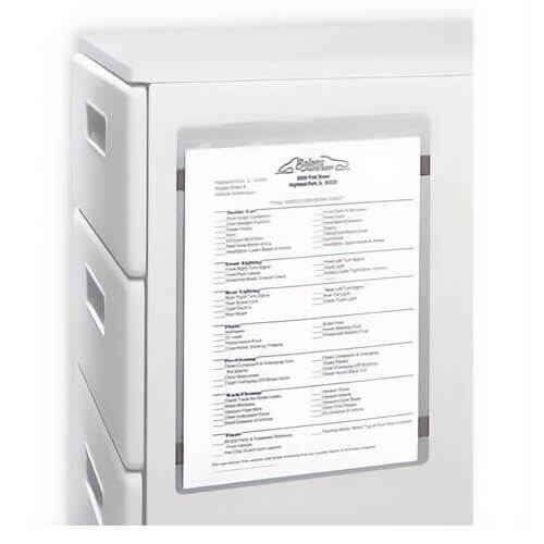 Accuform® DTH426 Magnetic Sign Holder, 8.5 in W x 11 in H, 15 pk