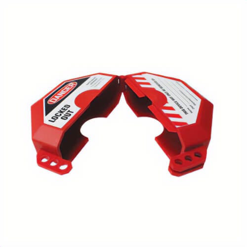 Accuform® KDD471 StopOut® Gate Valve Handle Lockout, Fits Minimum Handle Size: 2-1/2 in, Fits Maximum Handle Size: 5 in, 3 Padlocks