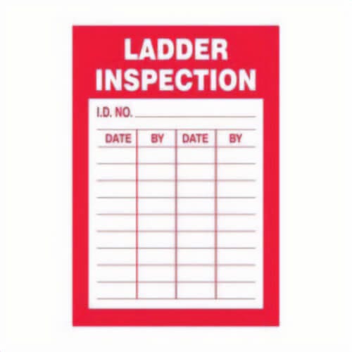 Accuform® LCRT511VSP Safety Label: LADDER INSPECTION, 4 in x 2