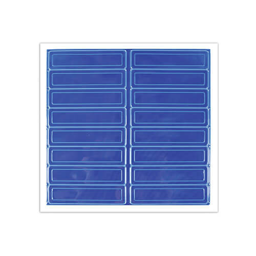 Accuform® LHR104BU Hard Hat Sticker, Retro-Reflective, 4 in Length, 1 in Width, Blue Legend/Background, 14 mil Adhesive Vinyl