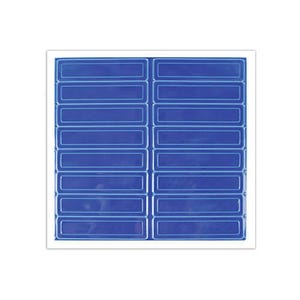 Accuform® LHR104BU Hard Hat Sticker, Retro-Reflective, 4 in Length, 1 in Width, Blue Legend/Background, 14 mil Adhesive Vinyl