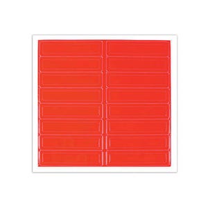 Accuform® LHR104RDOR Hard Hat Sticker, Retro-Reflective, 4 in Length, 1 in Width, Fluorescent Red Orange Legend/Background, 14 mil Adhesive Vinyl