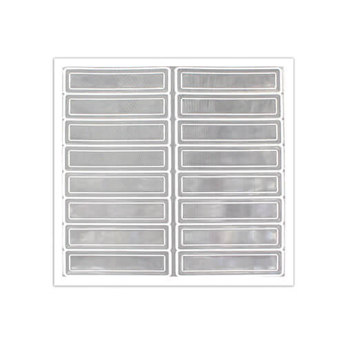 Accuform® LHR104WT Hard Hat Sticker, Retro-Reflective, 4 in Length, 1 in Width, White Legend/Background, 14 mil Adhesive Vinyl