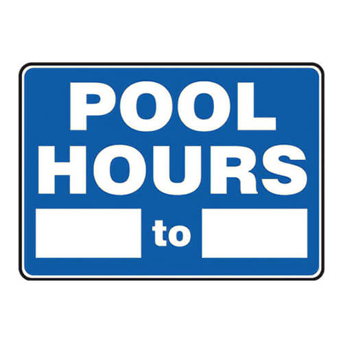 Accuform® MADM441VP Safety Sign:POOL HOURS 7 in x 10 in