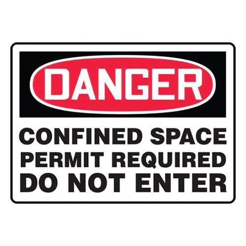 Accuform® MCSP026XT OSHA Danger Safety Sign: CONFINED
