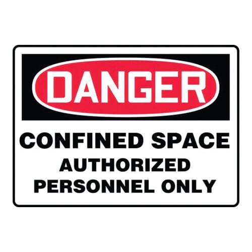 Accuform® MCSP140XP OSHA Danger Safety Sign: CONFINED