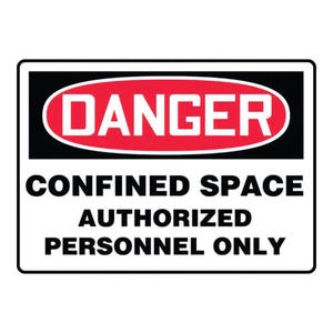 Accuform® MCSP140XP OSHA Danger Safety Sign: CONFINED