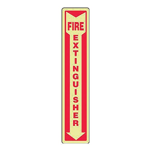 Accuform® MLFX580GP Glow-In-The-Dark Safety Sign: FIRE