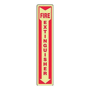 Accuform® MLFX580GP Glow-In-The-Dark Safety Sign: FIRE