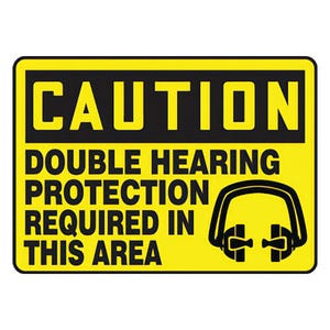 Accuform® MPPE623XV OSHA Caution Safety Sign: DOUBLE