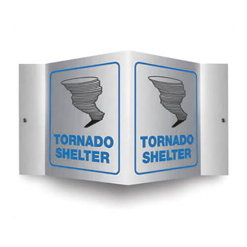 Accuform® PSM326 Brushed Aluminum 3D Projection