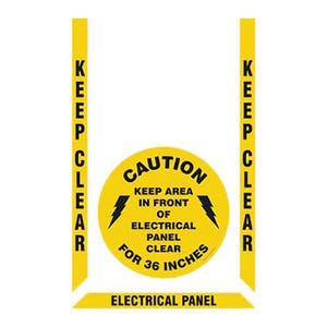 Accuform® PSR526 Slip-Gard Floor Marking Kit: KEEP CLEAR - ELECTRICAL PANEL