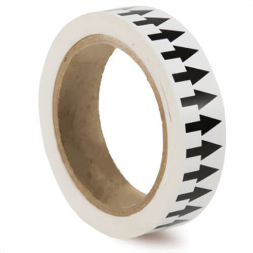 Accuform® RAW451BKWT Directional Flow Arrow Tapes, 1 in