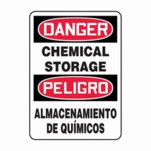 Accuform® SBMCHL192XV Safety Sign, Bilingual Rectangle, Header: DANGER/PELIGRO, Language: English/Spanish, 14 in H x 10 in W