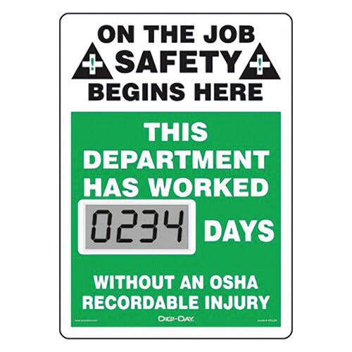 Accuform® SCL234 Mini Digi-Day Electronic Scoreboards