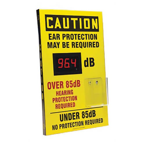 Accuform® SCS606 OSHA Caution Decibel Meter Sign