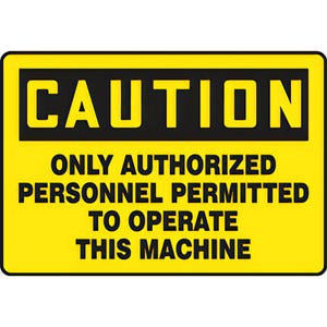 Accuform® SHMEQM712VA OSHA Caution Safety Sign, Spanish, Aluminum, 10 in H x 14 in W