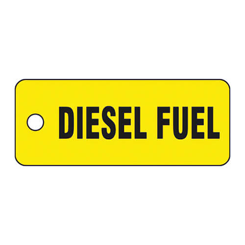 Accuform® TCH204 Safety Tag: DIESEL FUEL, 2 in x 5 in