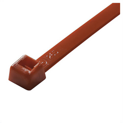 ACT AL-08-40-2-C Intermediate Standard Cable Tie, 8 in L x 0.14 in W x 0.04 in thick, Nylon 6.6, Red