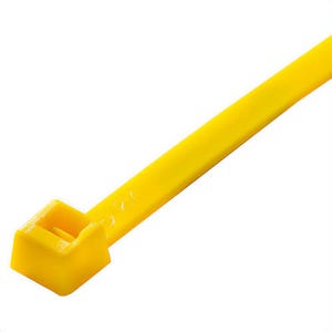 ACT AL-08-40-4-C Intermediate Standard Cable Tie, 8 in L x 0.14 in W x 0.04 in thick, Nylon 6.6, Yellow