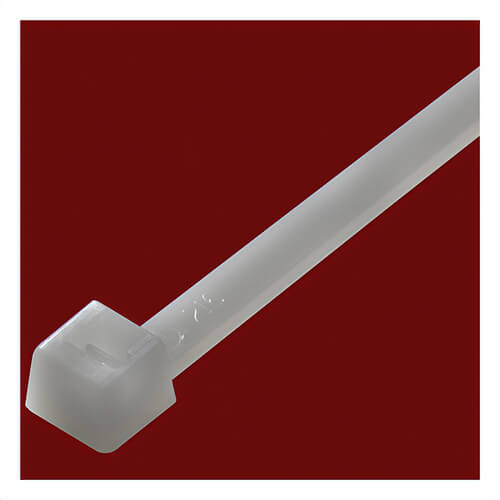 ACT ALB-08-40-9-C Cable Tie, 8 in L x 0.14 in W x 0.04 in thick, Nylon 6.6, Natural