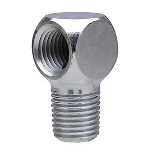 Alemite® 44701 90° Hydraulic Elbow, 1/8 in Female NPTF x 1/8 in Male PTF Thread, 1 in OAL, 7/16 in L Shank